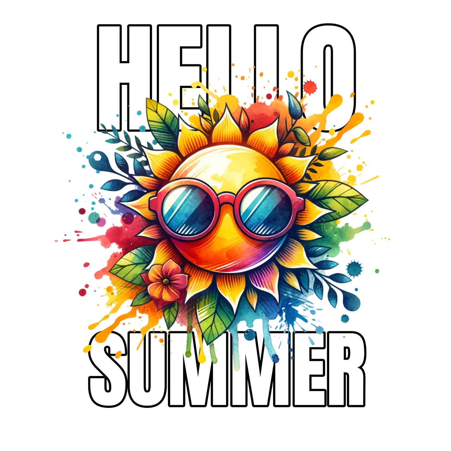 Hello Summer T-Shirt Design