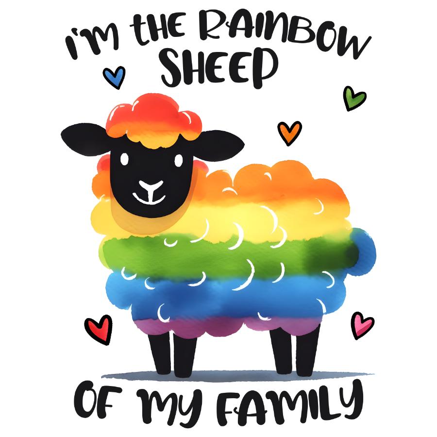 I'm the rainbow sheep of the family t-shirt design
