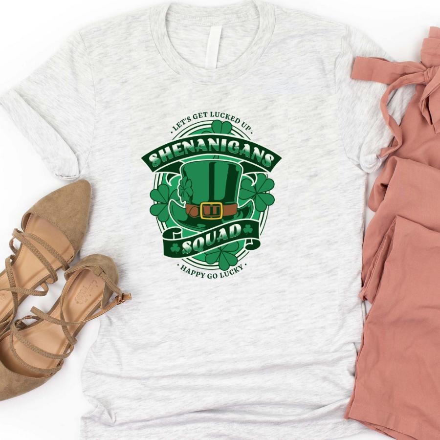 Let's Get Lucked Up T-Shirt Flat Lay in Ash