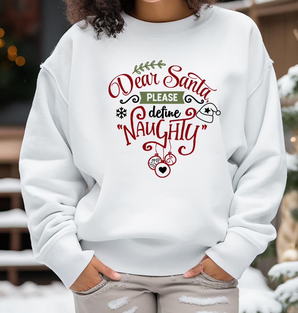  Please Define Naughty Sweatshirt Model in White 