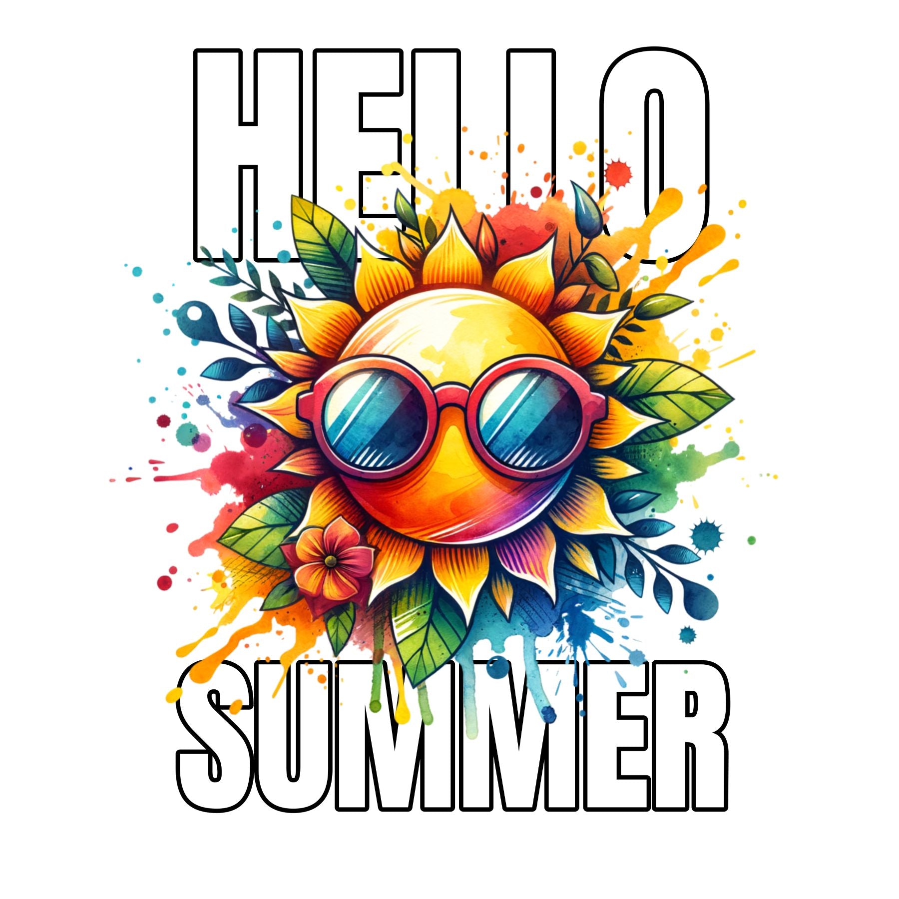 Hello Summer T-Shirt Design 