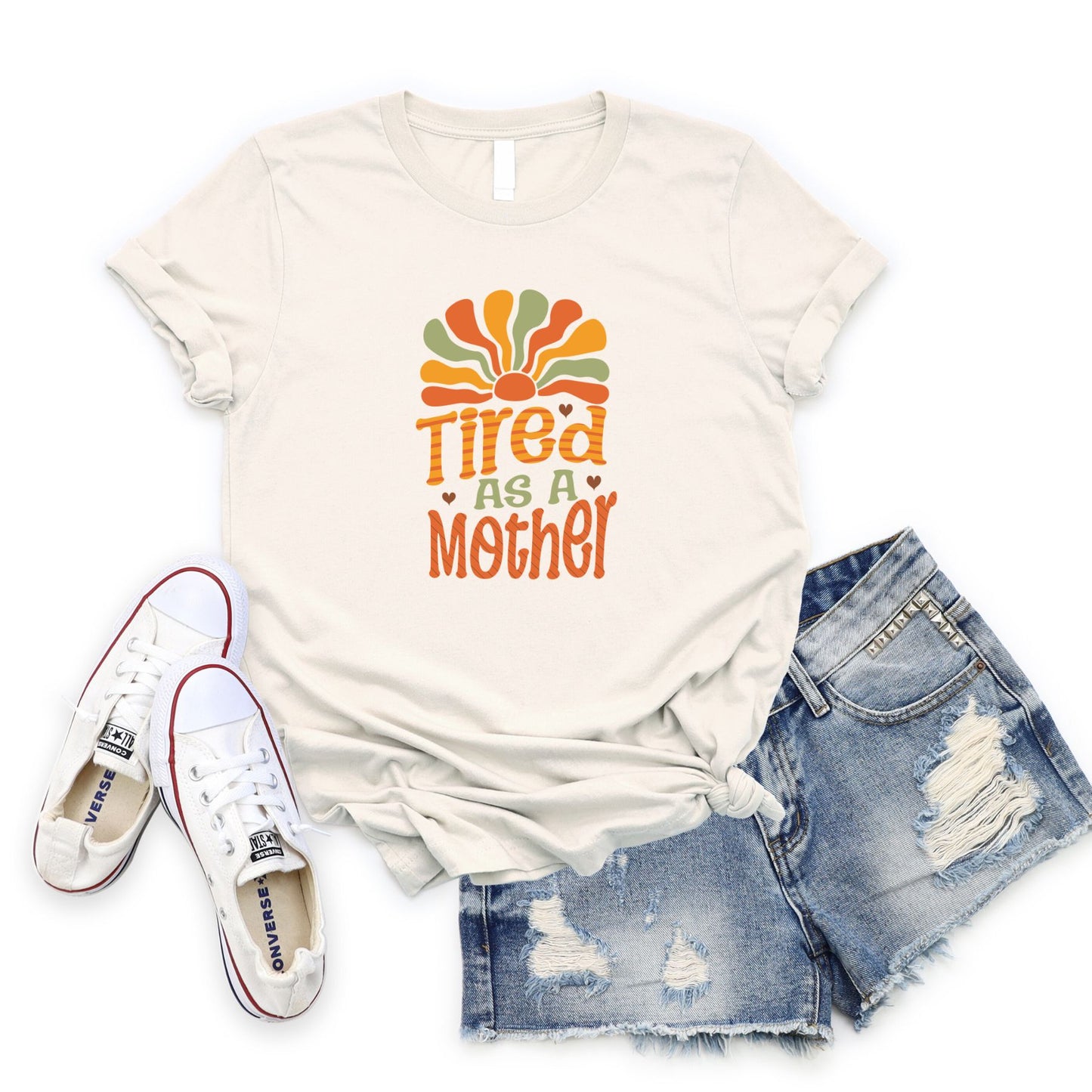 T-Shirt_-_Tired_as_a_Mother_Natural_Flat_Lay