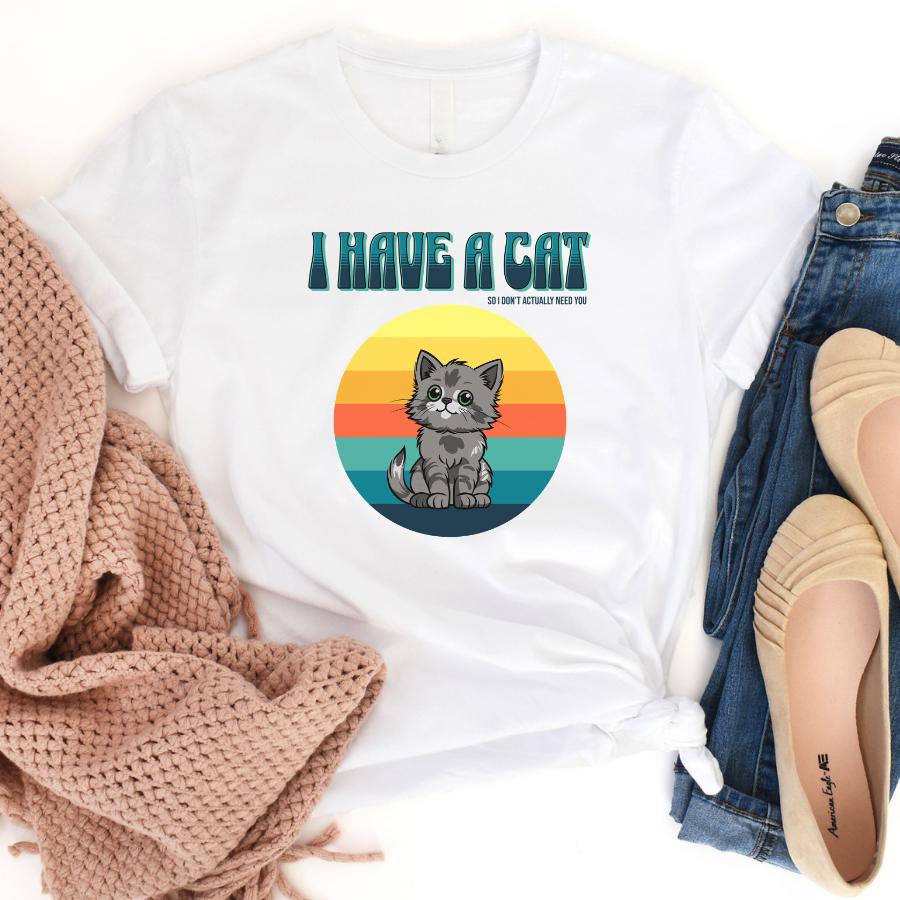 T-shirt_-_I_have_cat-_Dark_Text_-_Flat_lay_in_white